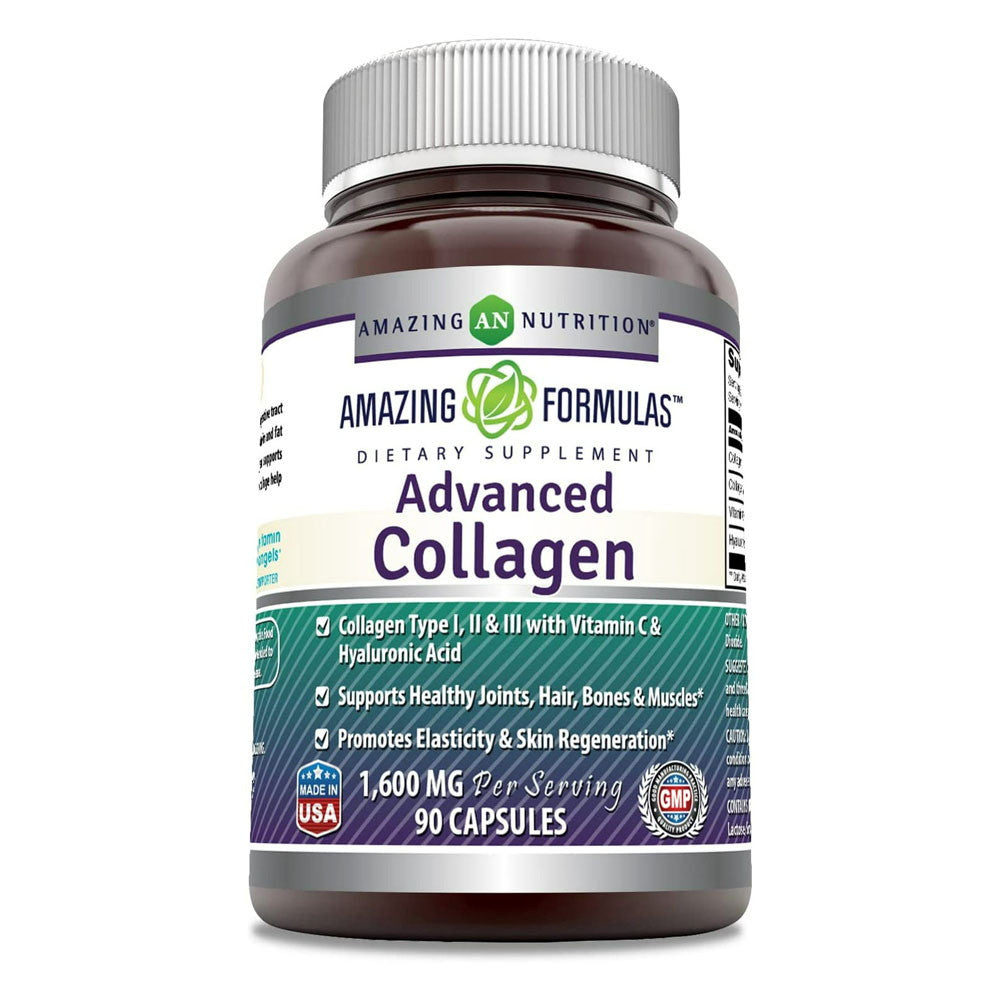 Amazing Nutrition Amazing Formulas Advanced Collagen 1600 Mg Per Serving, 90 Ea